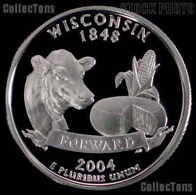 2004-S Wisconsin State Quarter SILVER PROOF 2004 Silver Quarter