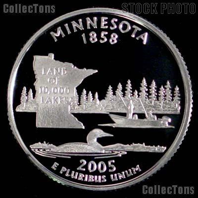 2005-S Minnesota State Quarter SILVER PROOF 2005 Silver Quarter