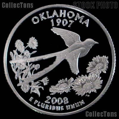 2008-S Oklahoma State Quarter SILVER PROOF 2008 Silver Quarter