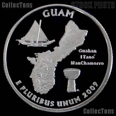 2009-S Guam Quarter SILVER PROOF Coin 2009 Silver Quarter