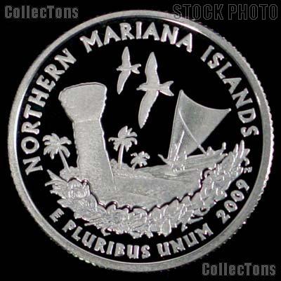 2009-S N. Mariana Islands Quarter SILVER PROOF 2009 Silver Quarter