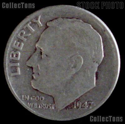 1947-S Roosevelt Dime Silver Coin 1947 Silver Dime
