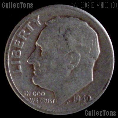 1949-D Roosevelt Dime Silver Coin 1949 Silver Dime