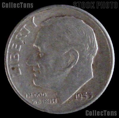 1953-D Roosevelt Dime Silver Coin 1953 Silver Dime