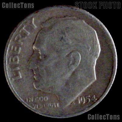 1954-D Roosevelt Dime Silver Coin 1954 Silver Dime