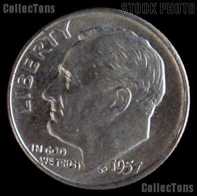 1957-D Roosevelt Dime Silver Coin 1957 Silver Dime