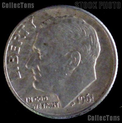 1961 Roosevelt Dime Silver Coin 1961 Silver Dime