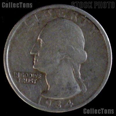 1934-D Washington Quarter Silver Coin 1934 Silver Quarter