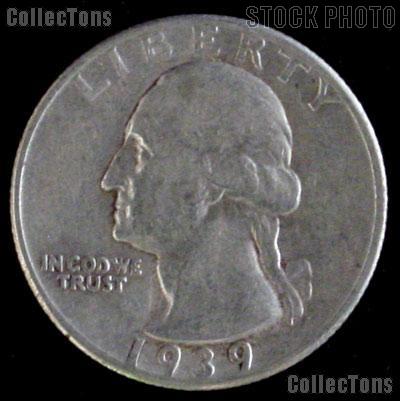 1939-D Washington Quarter Silver Coin 1939 Silver Quarter