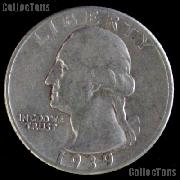 1939-D Washington Quarter Silver Coin 1939 Silver Quarter