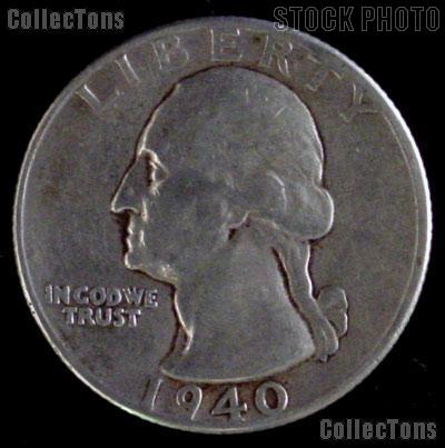 1940 Washington Quarter Silver Coin 1940 Silver Quarter
