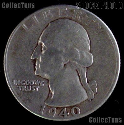 1940-D Washington Quarter Silver Coin 1940 Silver Quarter