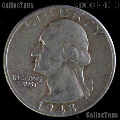 1948-D Washington Quarter Silver Coin 1948 Silver Quarter