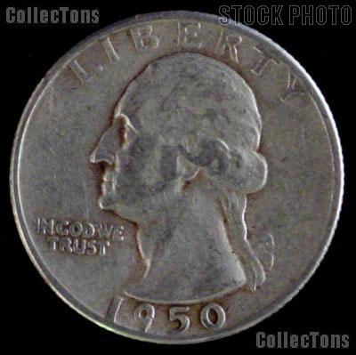 1950-D Washington Quarter Silver Coin 1950 Silver Quarter