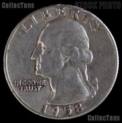 1958 Washington Quarter Silver Coin 1958 Silver Quarter