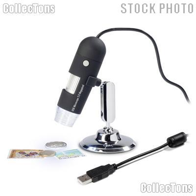 Microscope Camera Digital USB by Lighthouse 20x-200x w/ LEDs for Coins & Stamps