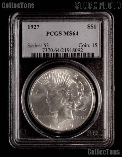 1927 Peace Silver Dollar in PCGS MS 64