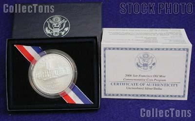 2006-S San Francisco Old Mint Commemorative Uncirculated (BU) Silver Dollar
