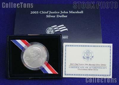 2005-P Chief Justice John Marshall Commemorative Uncirculated (BU) Silver Dollar