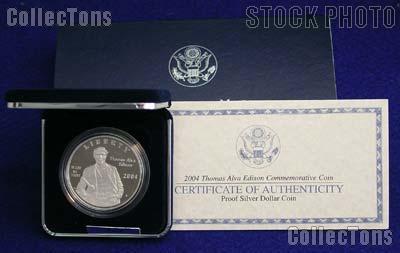 2004-P Thomas Edison Commemorative Proof Silver Dollar