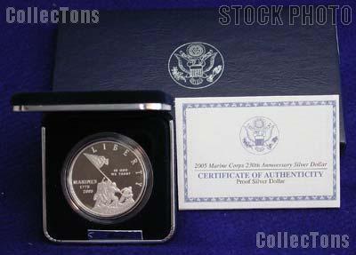 2005-P Marine Corps 230th Anniversary Commemorative Proof Silver Dollar