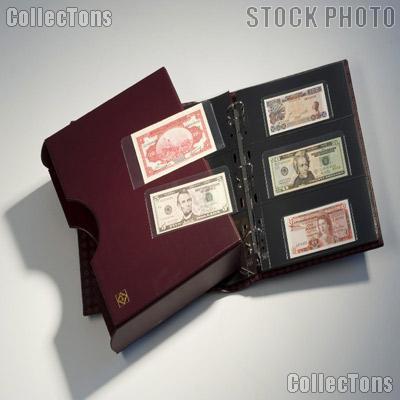 Currency Album Set for Fractional, Modern, & Large Notes by Lighthouse GRANDE in Red