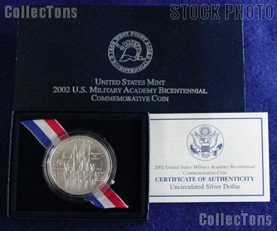 2002-W West Point Military Academy Bicentennial Commemorative Uncirculated (BU) Silver Dollar