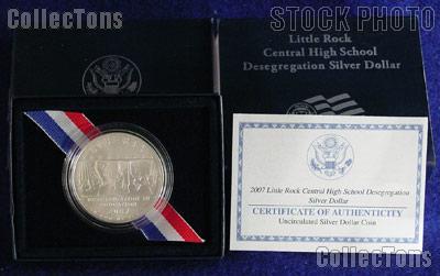 2007-P Little Rock High School Desegregation Uncirculated (BU) Commemorative Silver Dollar