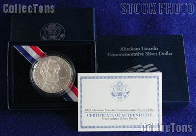 2009-P Abraham Lincoln Commemorative Uncirculated (BU) Silver Dollar