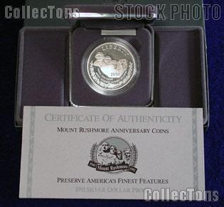 1991-S Mount Rushmore Golden Anniversary Commemorative Proof Silver Dollar