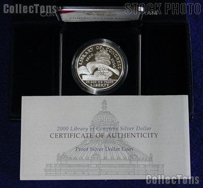 2000-P Library of Congress Commemorative Proof Silver Dollar