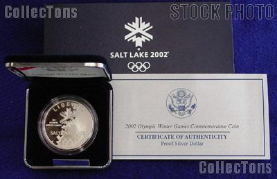 2002-P Salt Lake Olympic Winter Games Commemorative Proof Silver Dollar