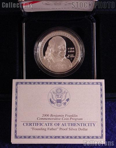 2006-P Benjamin Franklin "Founding Father" Commemorative Proof Silver Dollar