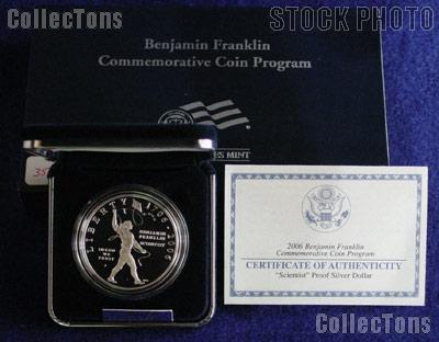 2006-P Benjamin Franklin "Scientist" Commemorative Proof Silver Dollar