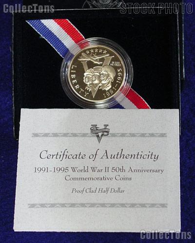 1991-1995 World War II 50th Anniversary Commemorative Clad Proof Half Dollar