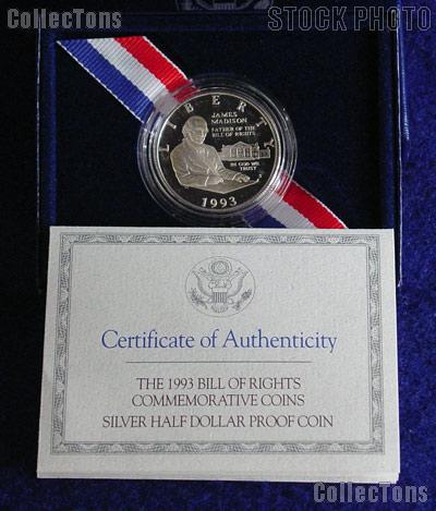 1993-S Bill of Rights Commemorative Silver Half Dollar Proof