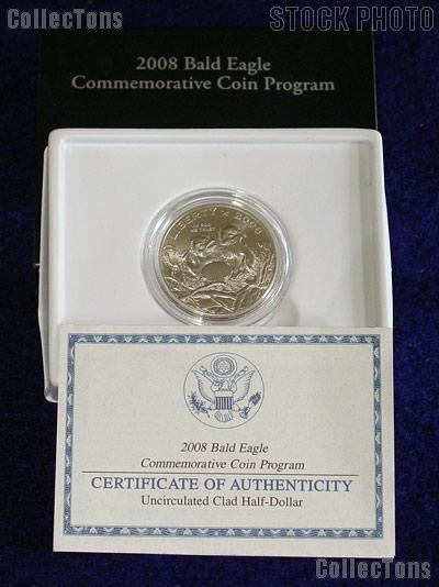 2008-S Bald Eagle Commemorative Uncirculated (BU) Clad Half Dollar
