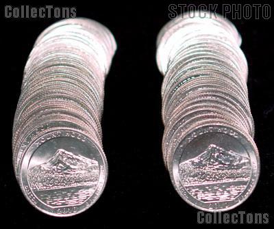 2010 P & D Oregon Mount Hood National Park Quarter Bank Wrapped Rolls 80 Coins GEM BU
