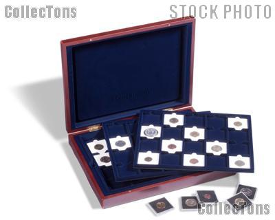 Coin Presentation Case 60 Coins in 2x2 Quadrum Coin Holders VOLTERRA by Lighthouse