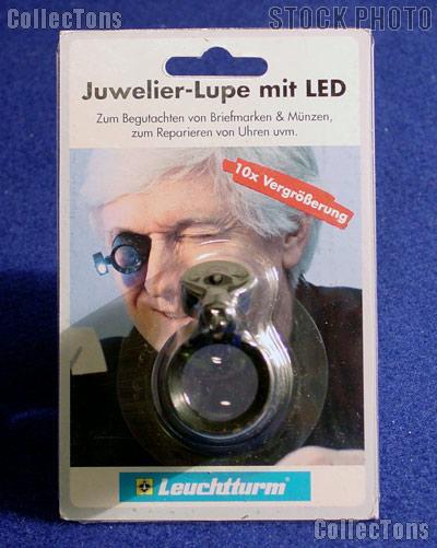LED Magnifier by Lighthouse (LU70LED) 10x Jeweler's Eyeglass Illuminated Magnifier
