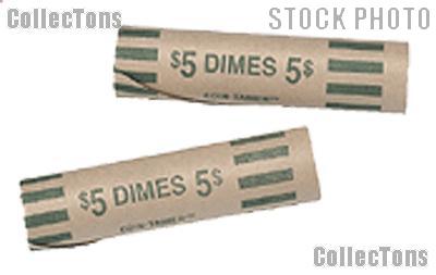 Preformed Coin Wrappers for 50 DIMES $5 Box of 1,000