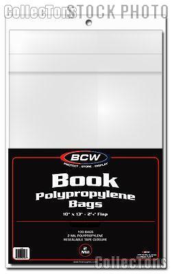 Book Protection Sleeves by BCW Pack of 100 Polypropylene Book Bags