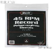 Record Sleeves 45 RPM by BCW Pack of 100 45 RPM Record Polypropylene Sleeves
