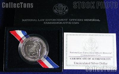 1997-P National Law Enforcement Commemorative Uncirculated (BU) Silver Dollar