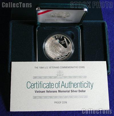 1994-P Vietnam Veterans Commemorative Proof Silver Dollar