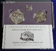 1991 Mount Rushmore Commemorative 2 Coin Uncirculated (BU) Set