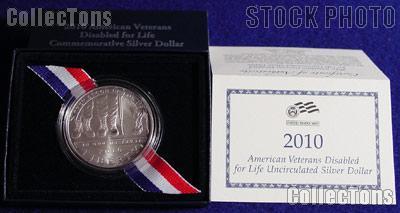 2010-W Disabled American Veterans Commemorative Uncirculated (BU) Silver Dollar