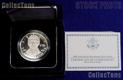 2009-P Louis Braille Bicentennial Commemorative Proof Silver Dollar