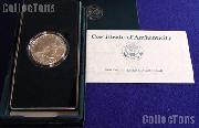 1990-W Eisenhower Centennial Commemorative Uncirculated (BU) Silver Dollar