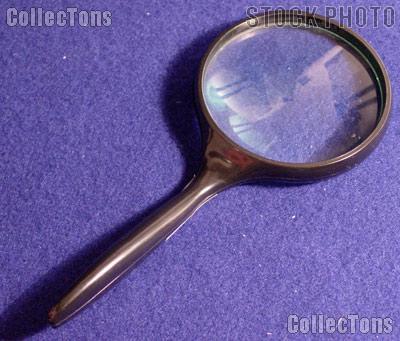 3x Magnifying Glass ERGONOMIC Handle Hand Held 3" Glass Lens Magnifier
